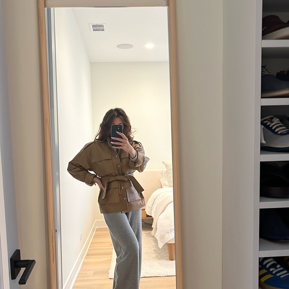 REMAIN BIRGER CHRISTENSEN Eilera Belted Leather Shacket size 2 - Picture 14 of 15